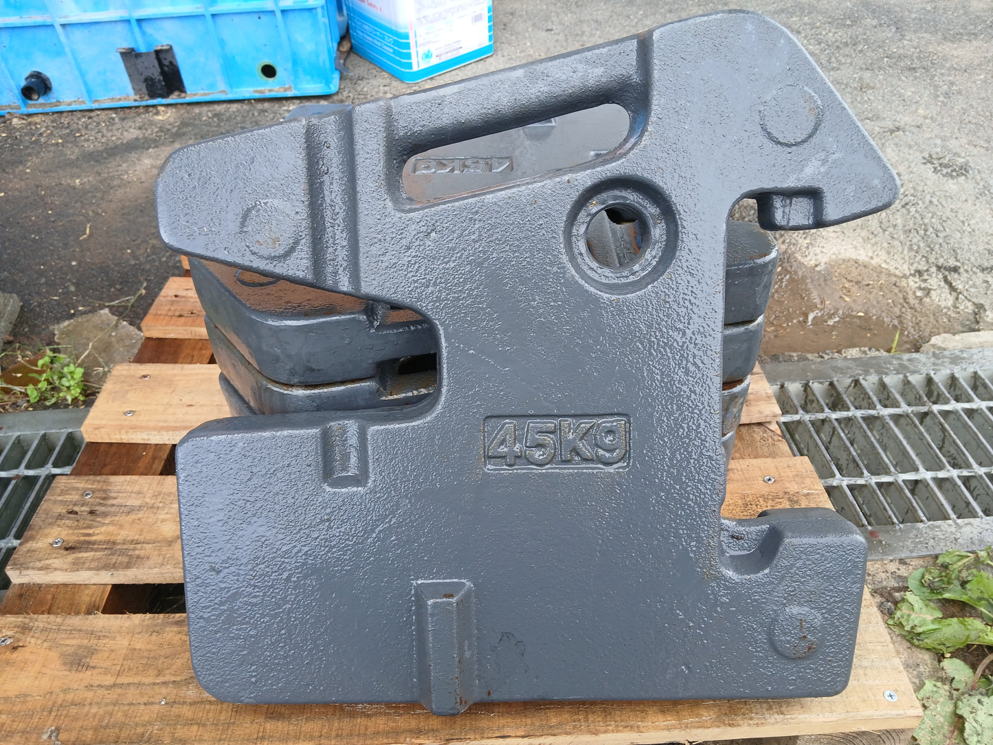 クボタ 中古トラクターウエイト 45㎏ 5枚セット 【宮城 2370】