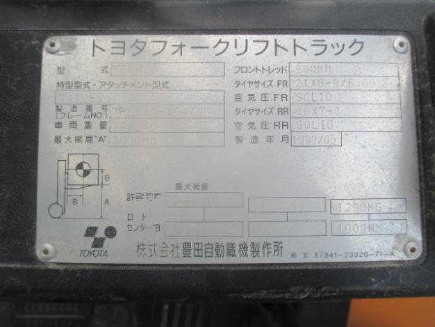 トヨタ 中古 フォークリフト