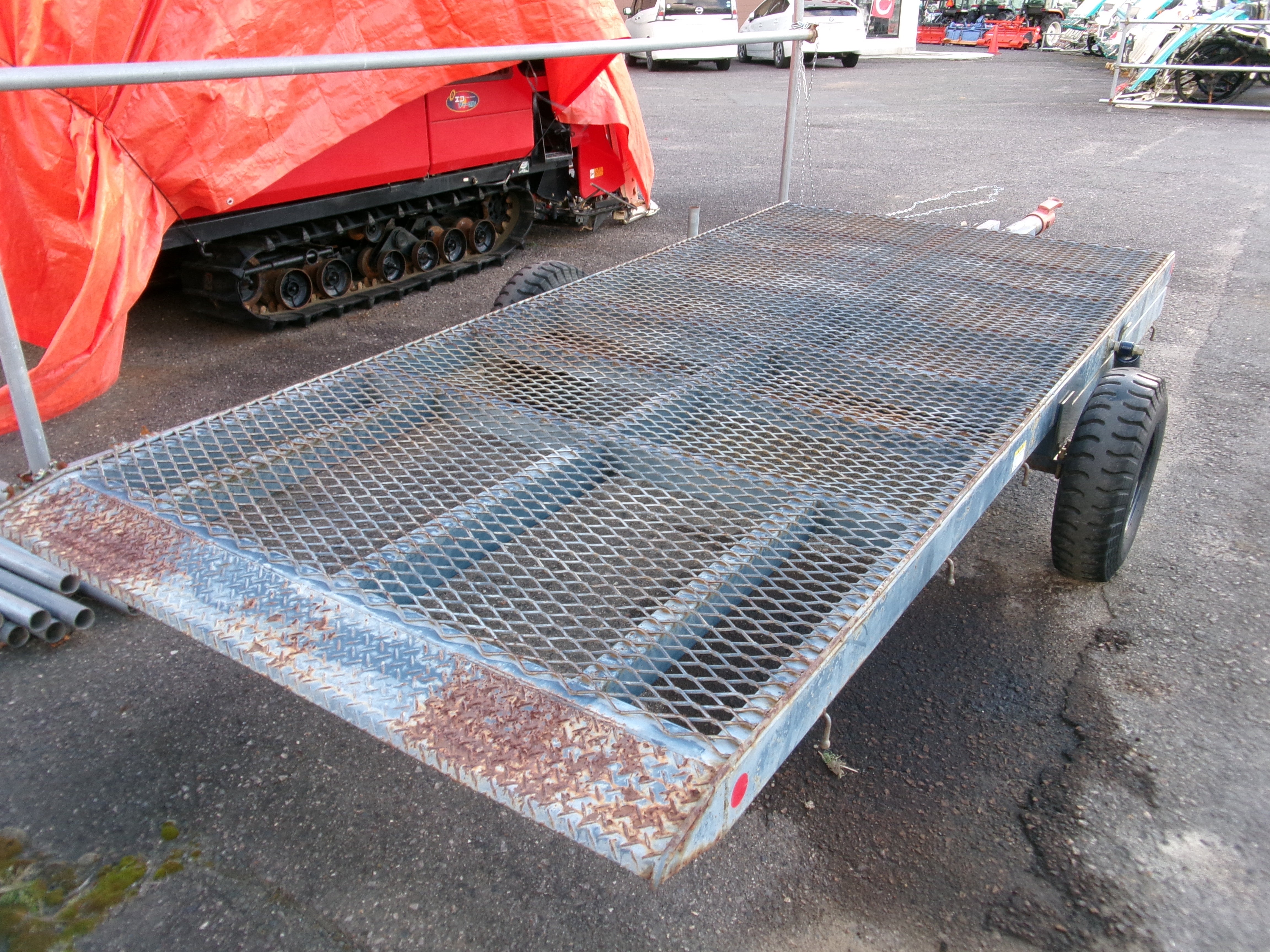 宮城県気仙沼 サンワ コンバイン 牽引 トレーラー 積載量1750kg