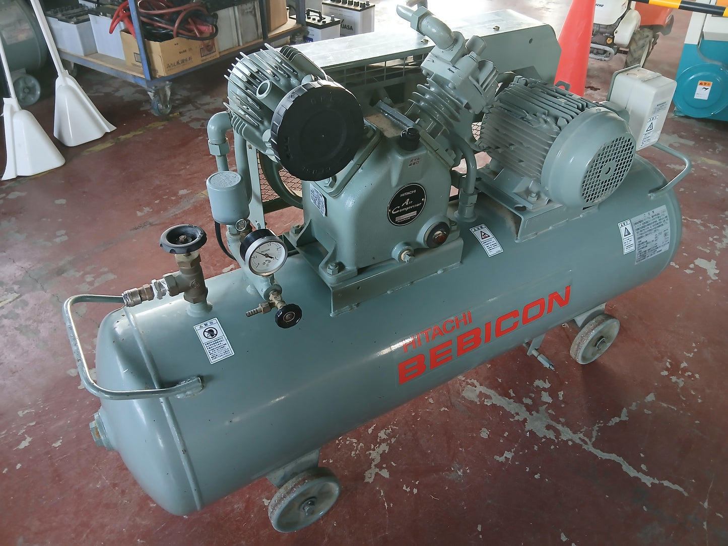 日立 中古 エアコンプレッサー 2.2P－14VA5 50Hz 「宮城店 2491」 – 農 