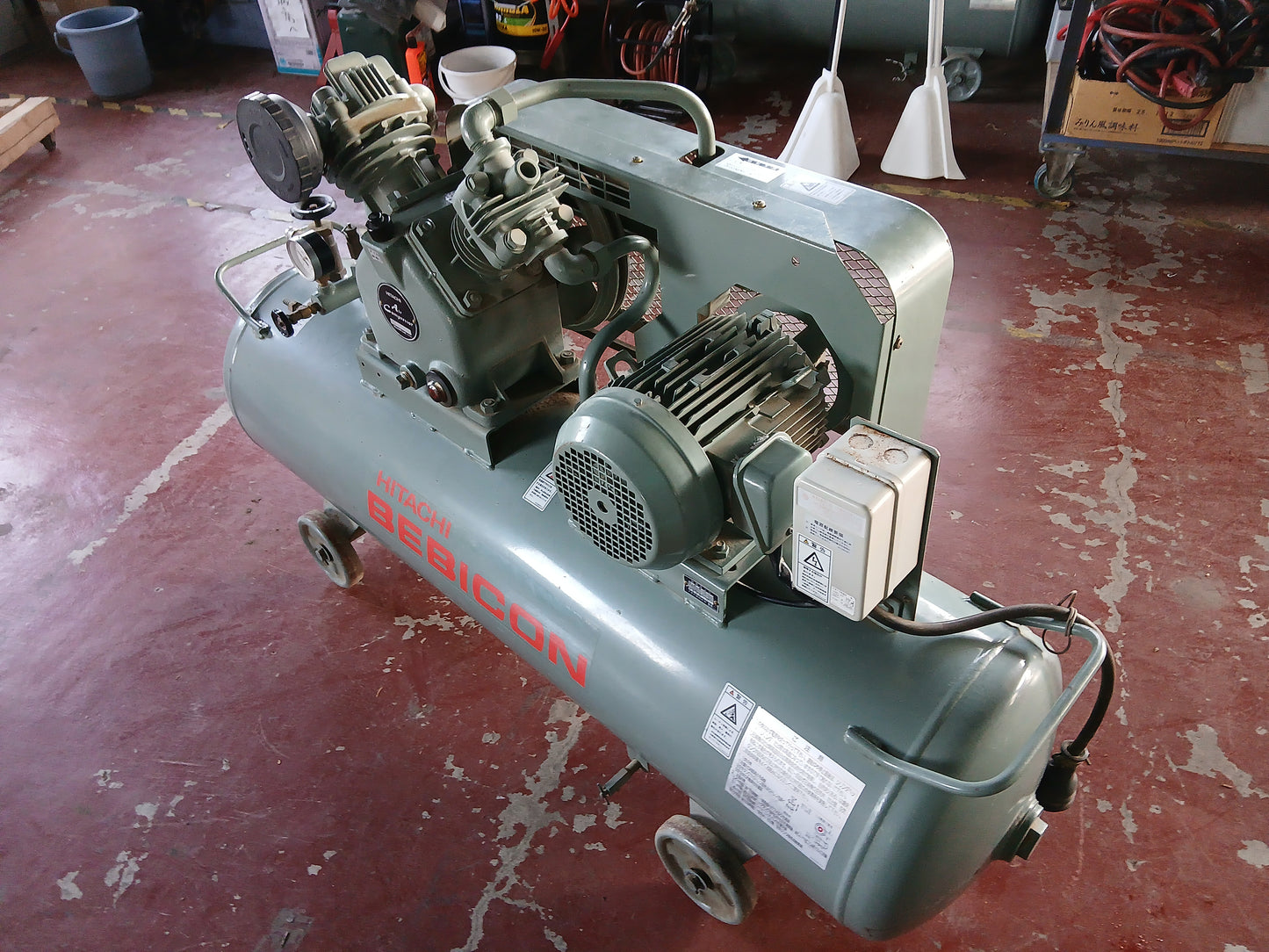 日立 中古 エアコンプレッサー 2.2P－14VA5 50Hz 「宮城店 2491」 – 農 
