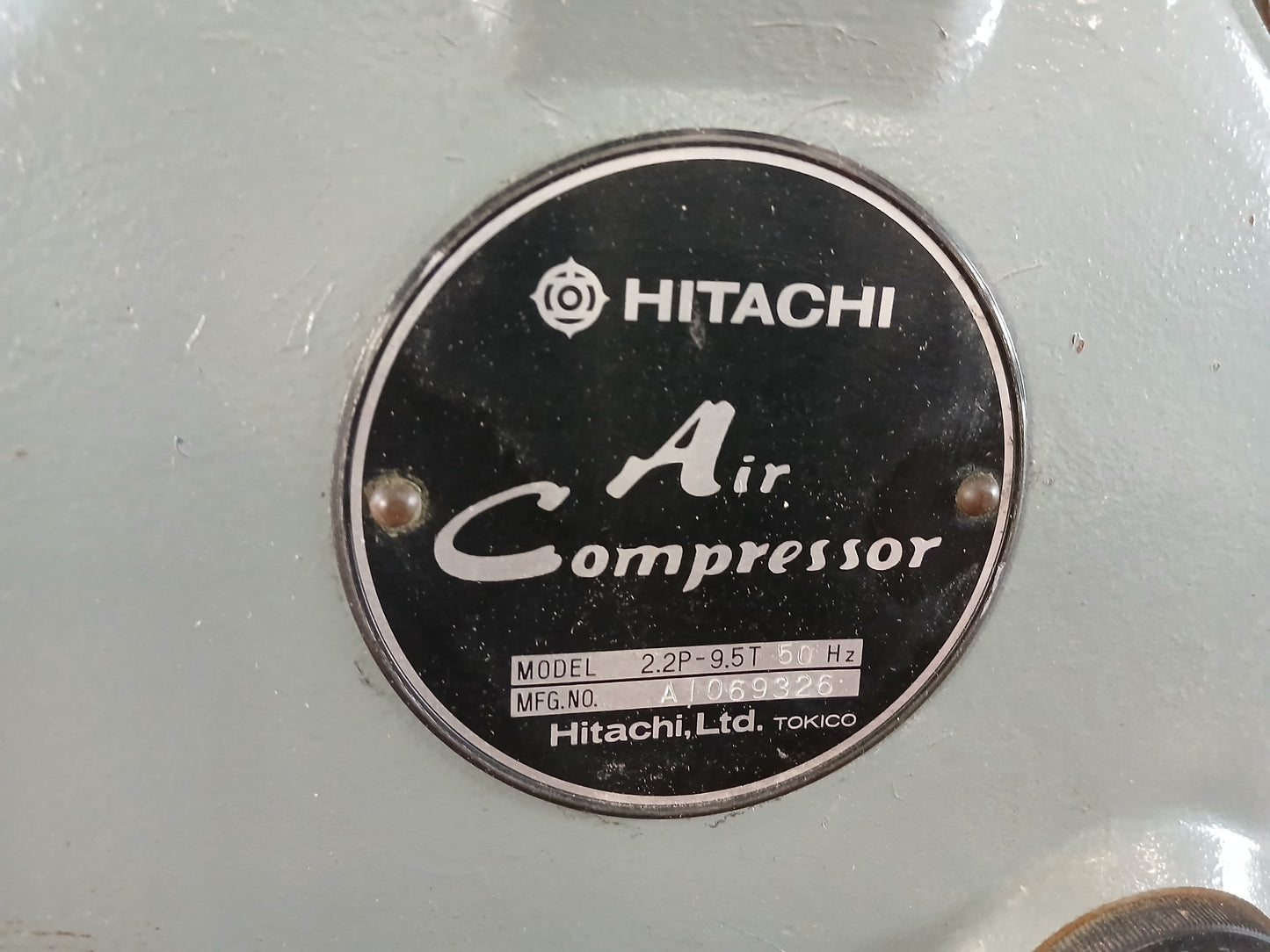 日立 中古 エアーコンプレッサー 2.2P-9.5T 50Hz 【宮城2558】