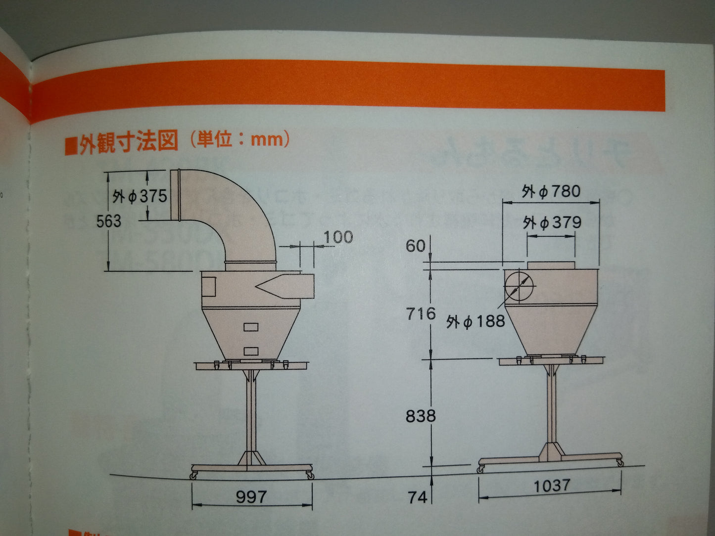 金子　中古　籾ガラ収集器　CM-760SK　【岩手店744】