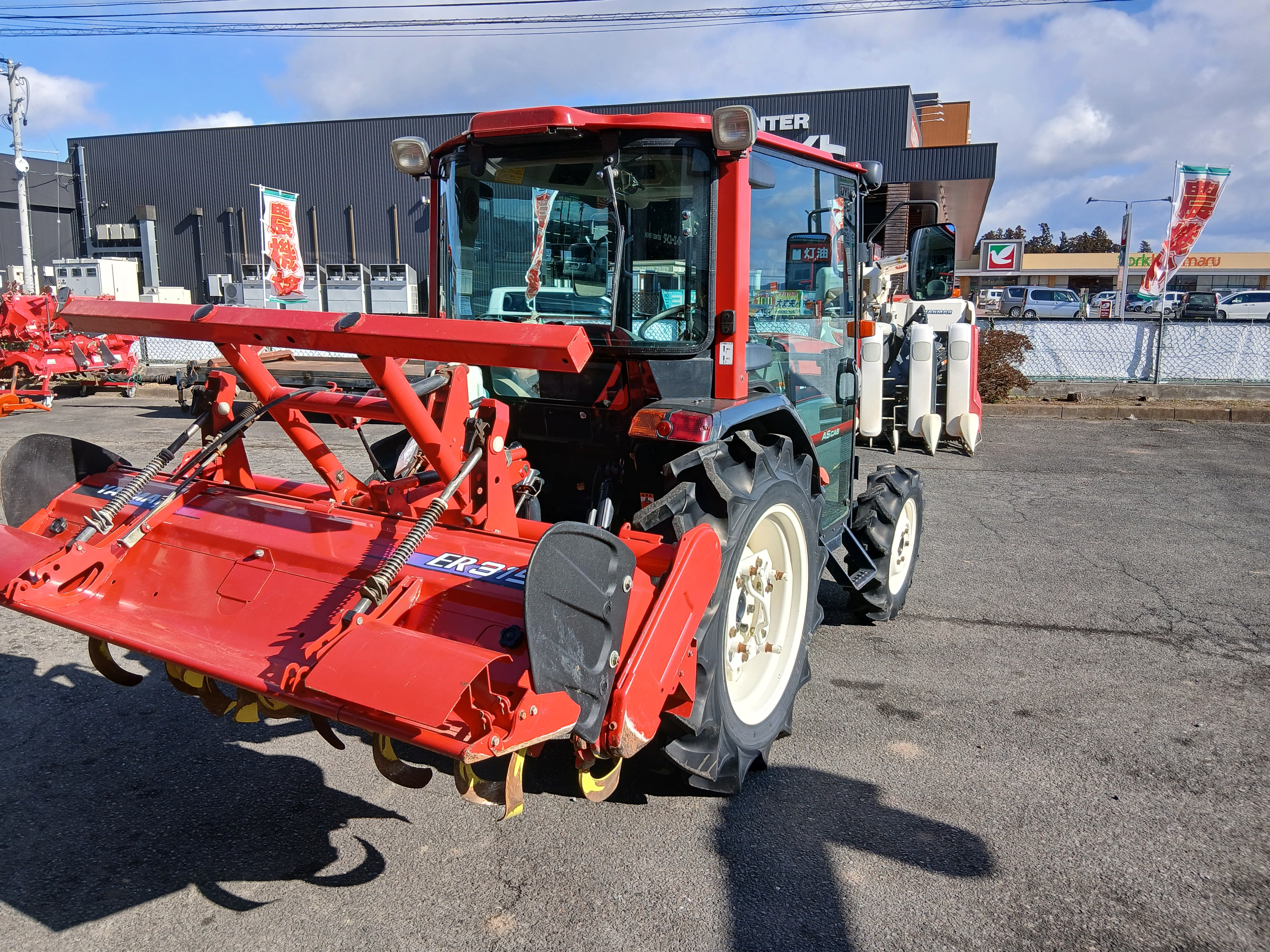 ヤンマー 中古 トラクター+ロータリー EF326+ER315M 【宮城店2591P
