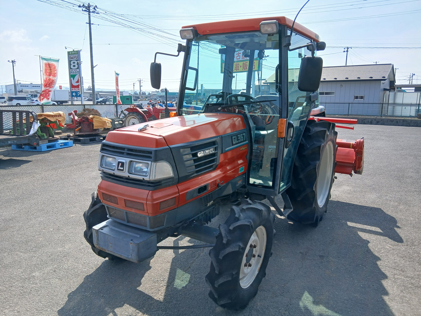 クボタ　中古　トラクター+ロータリー　GL367+RM180G　【宮城店2732】