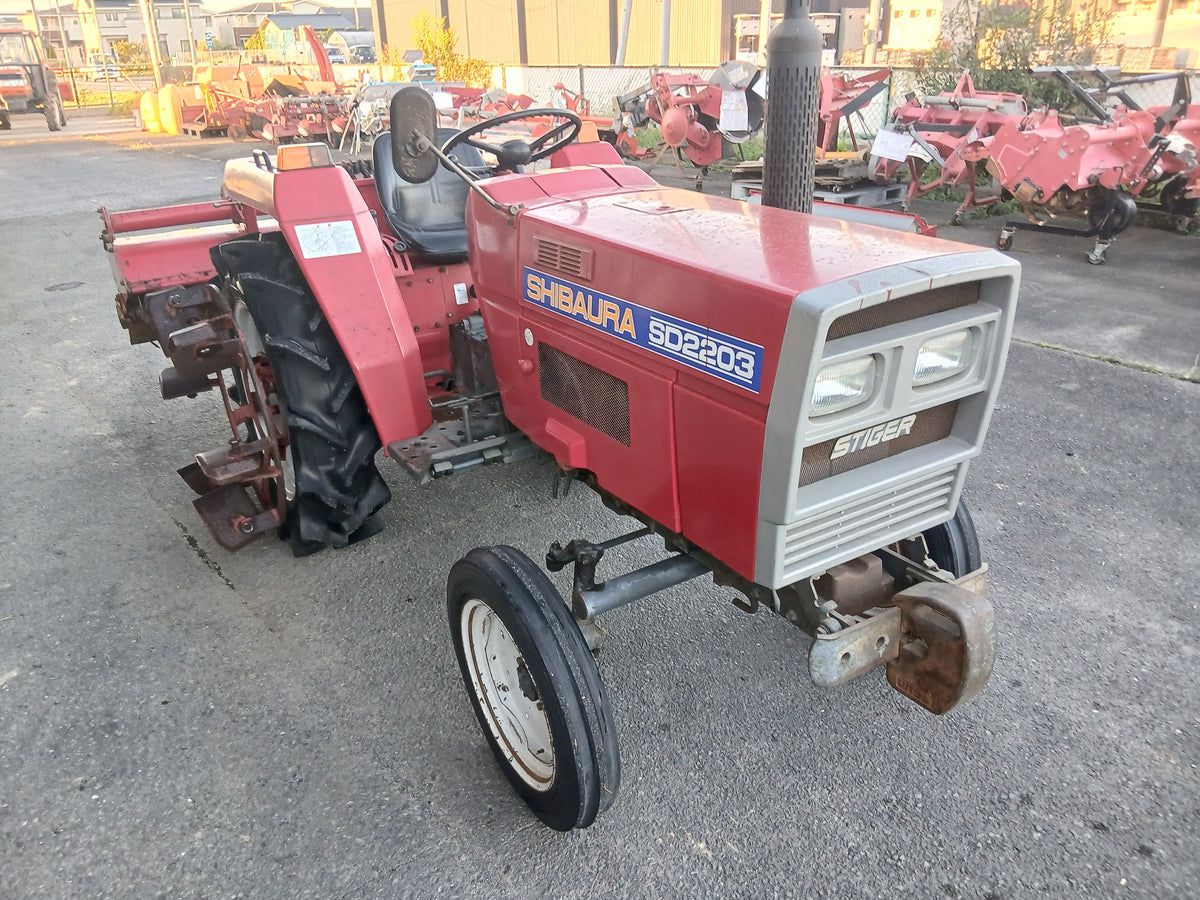 シバウラ　中古　トラクター+ロータリー　SD2203+RT4173　【宮城店3189】