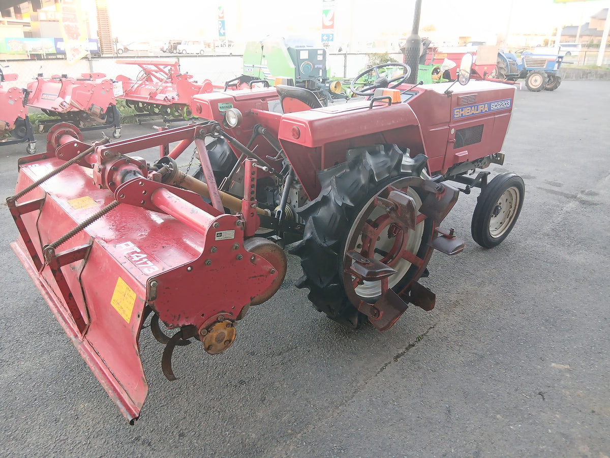 シバウラ　中古　トラクター+ロータリー　SD2203+RT4173　【宮城店3189】