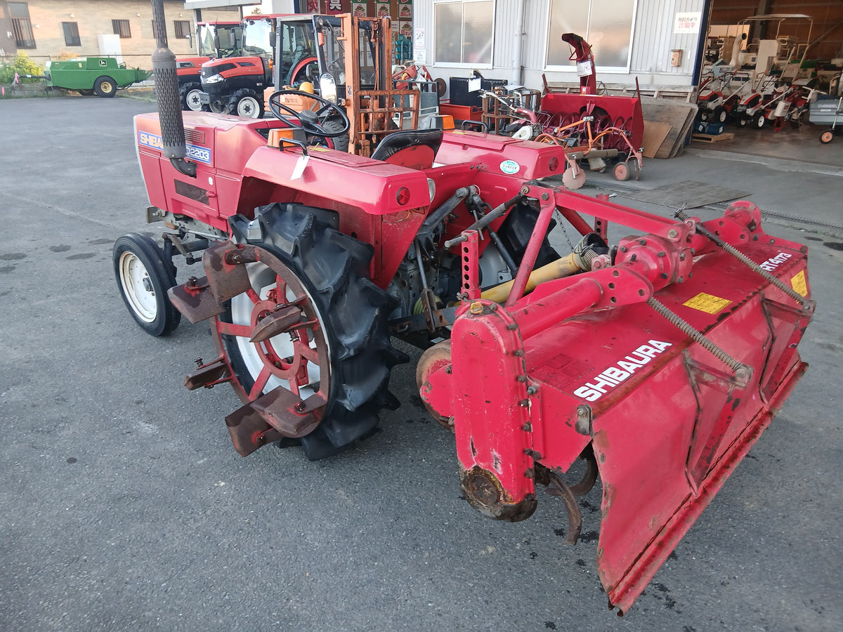 シバウラ　中古　トラクター+ロータリー　SD2203+RT4173　【宮城店3189】
