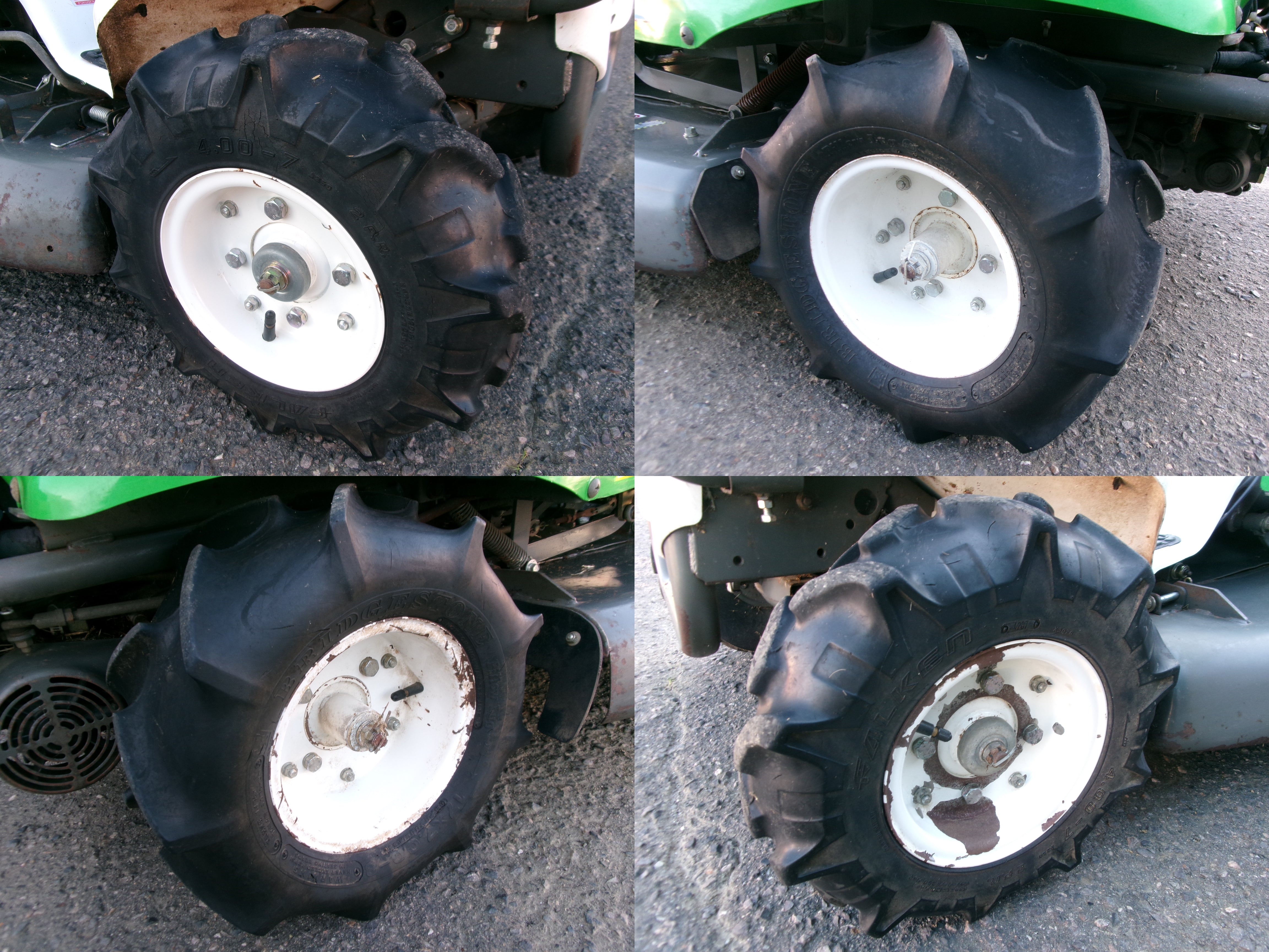 オーレックRM984用　タイヤ＆チューブセット　中古品　乗用草刈機 中古乗用草刈機 オーレックRM984 - 栃窪農機株式会社