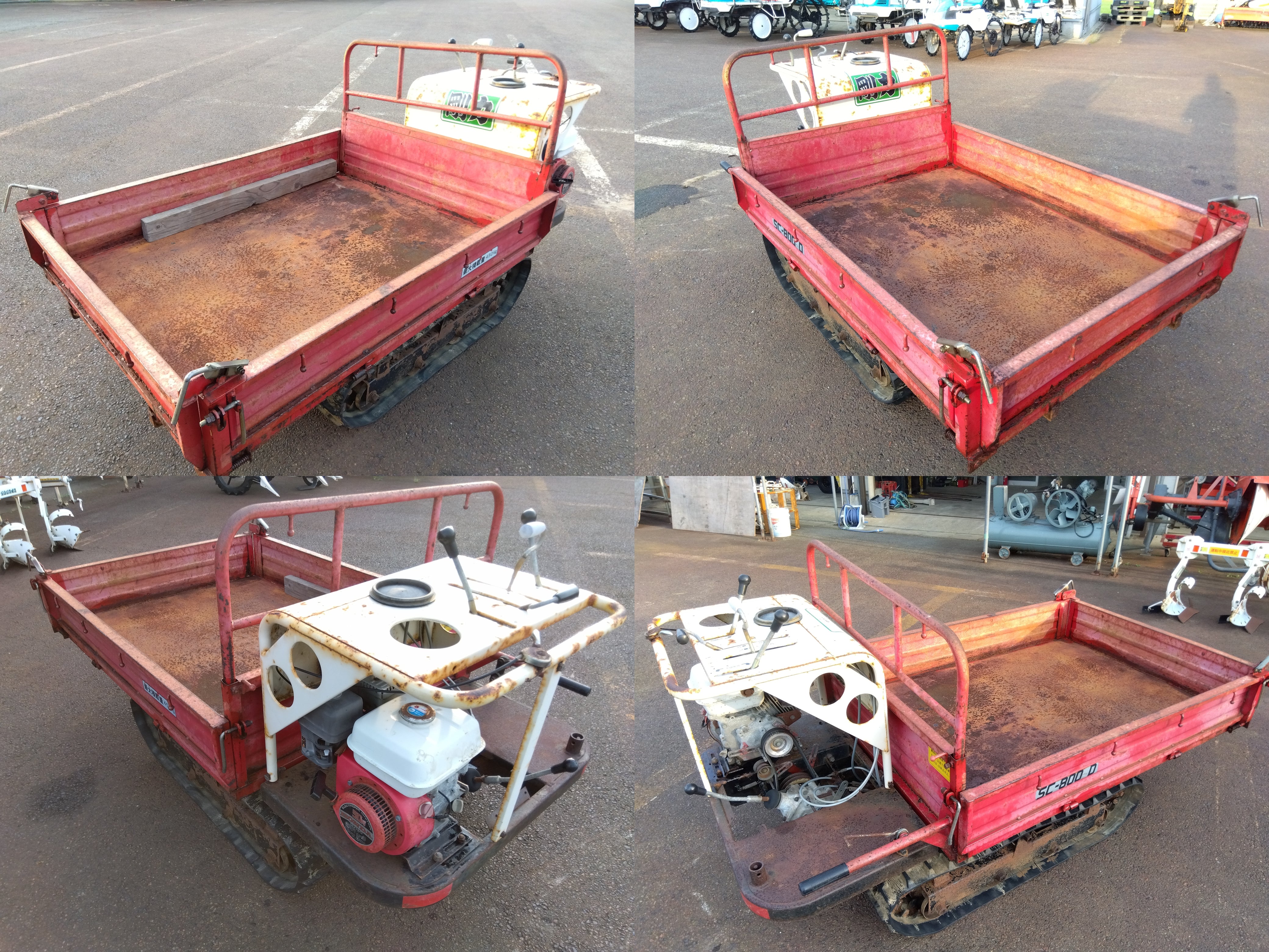 【増税前セール】ジャンク サンケー SC-900-D 運搬車 剛力 最大積載量 450kg 手動ダンプ式 シバウラエンジン 最大5馬力 直M4275351 運搬車 クローラー トレーラー サンケー剛力 SC-900-D 最大積載量450kg