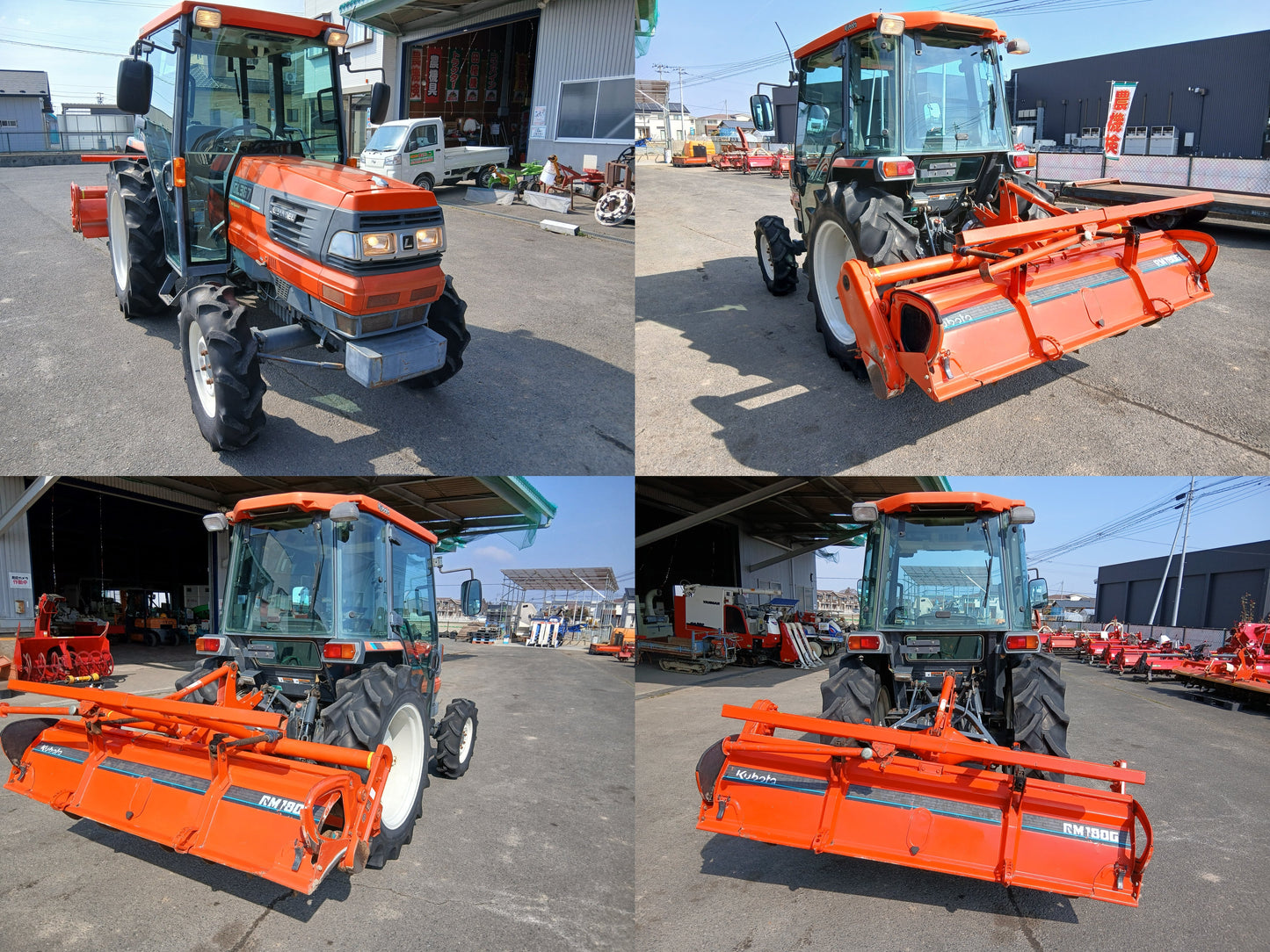 クボタ　中古　トラクター+ロータリー　GL367+RM180G　【宮城店2732】
