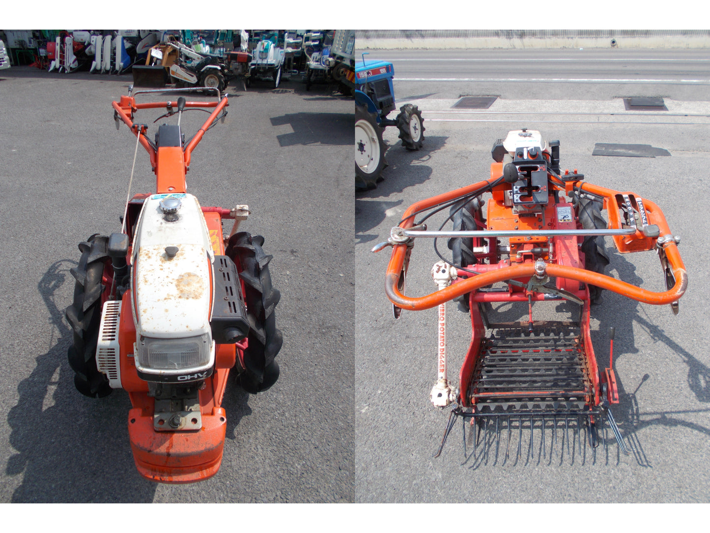 クボタ　中古　耕耘機+掘り取り機　TG750+VP-5010