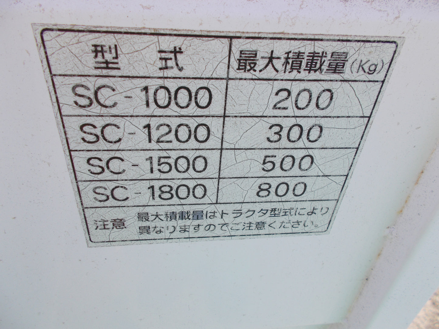 スズテック 中古 ダンプキャリアSC1500 – 農キング