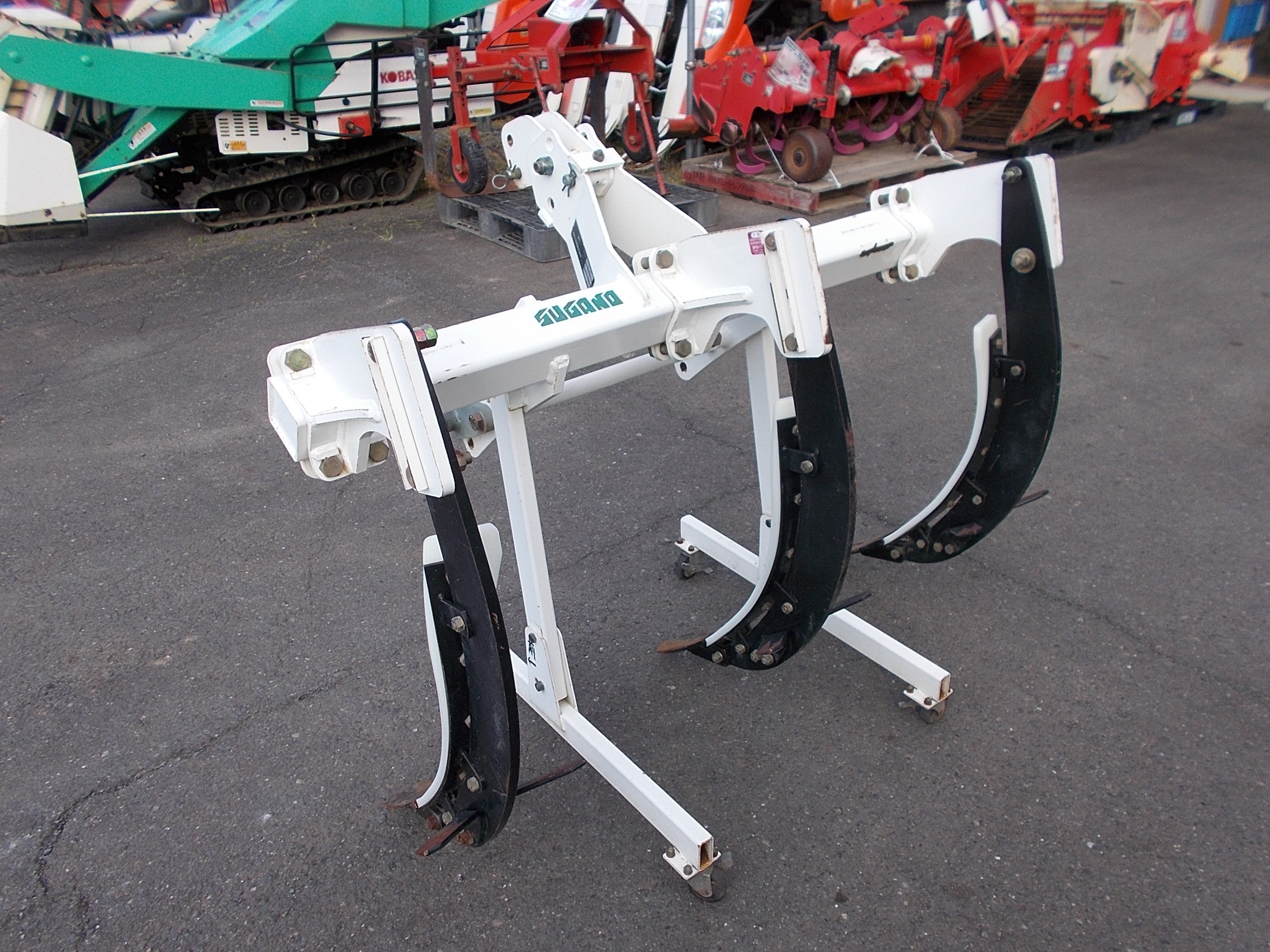 ☆スガノ☆プラソイラー☆プラウ☆3点リンク☆5本爪☆白い