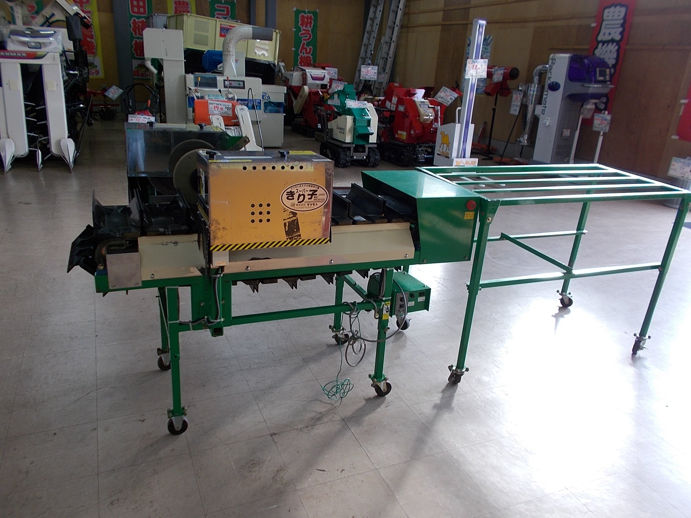 マツモト 中古 ネギの根葉切り機 MNCSP-DXL スピードコントローラー付