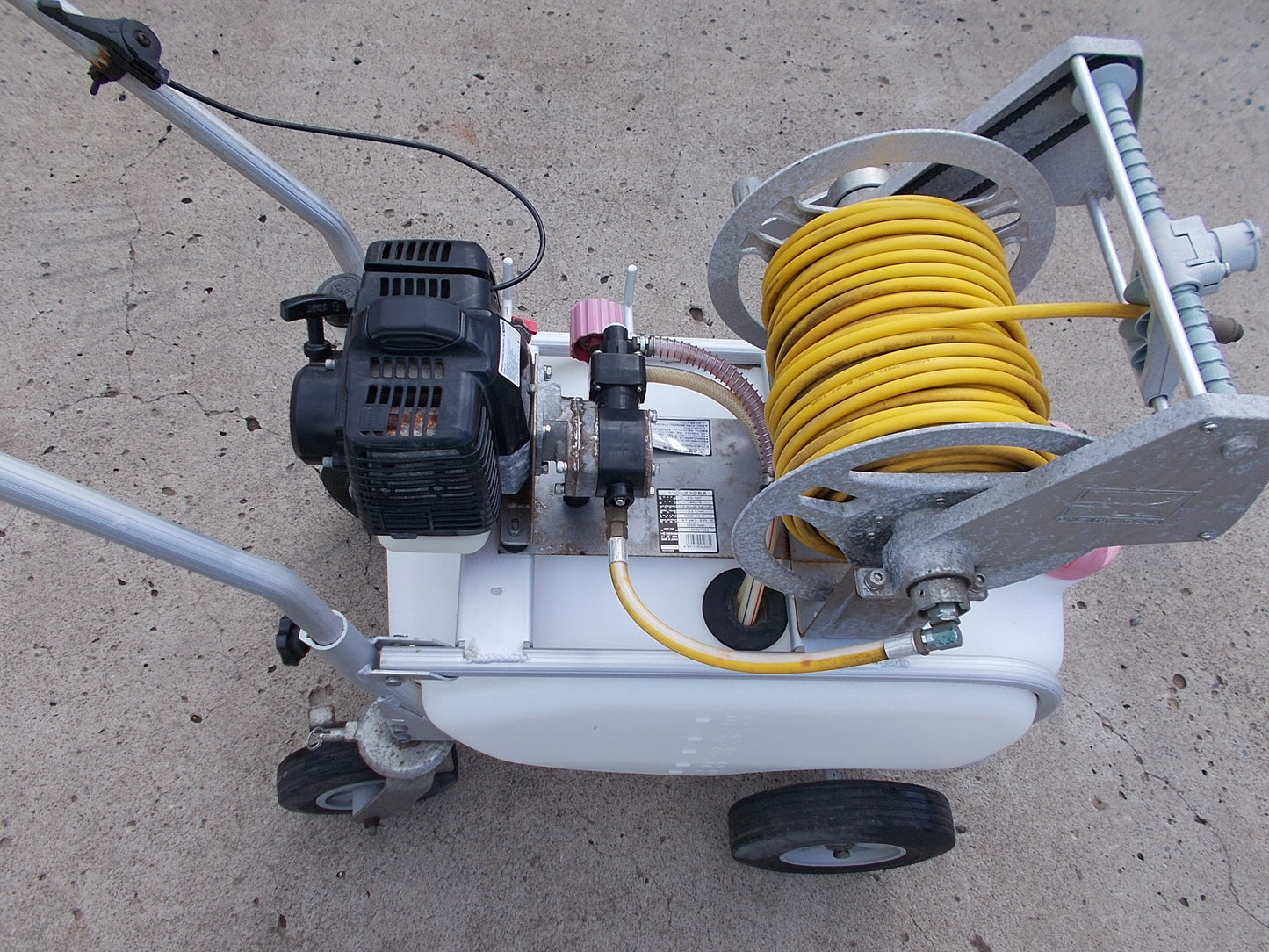 工進　中古　タンクキャリー付きエンジン動噴　ES-50T　50Lタンク