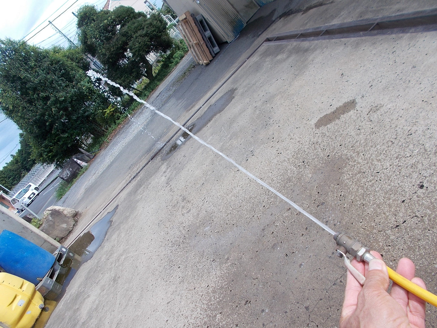 工進　中古　タンクキャリー付きエンジン動噴　ES-50T　50Lタンク