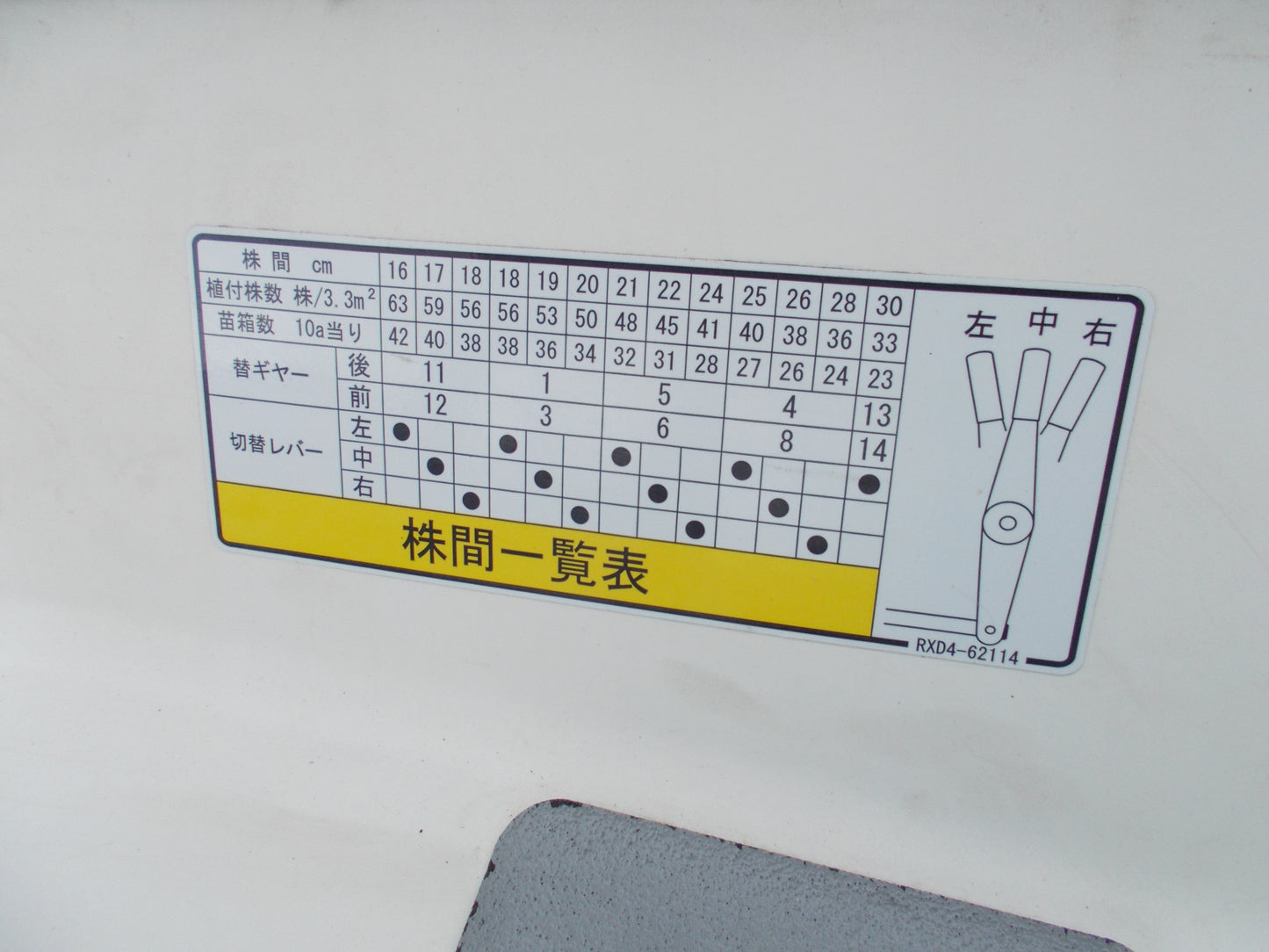みのる　中古　田植機　RXD-4