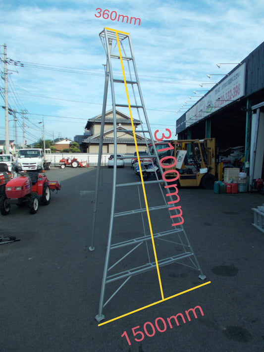 不明 中古 アルミ三脚 3.1m