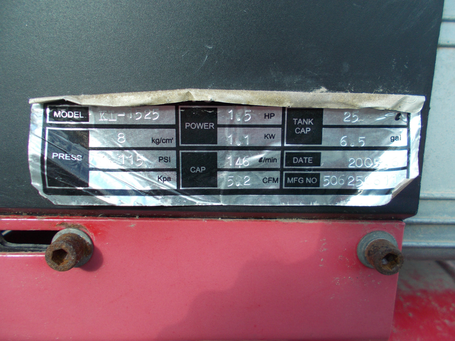 KENOH　中古　コンプレッサー　KL-1525