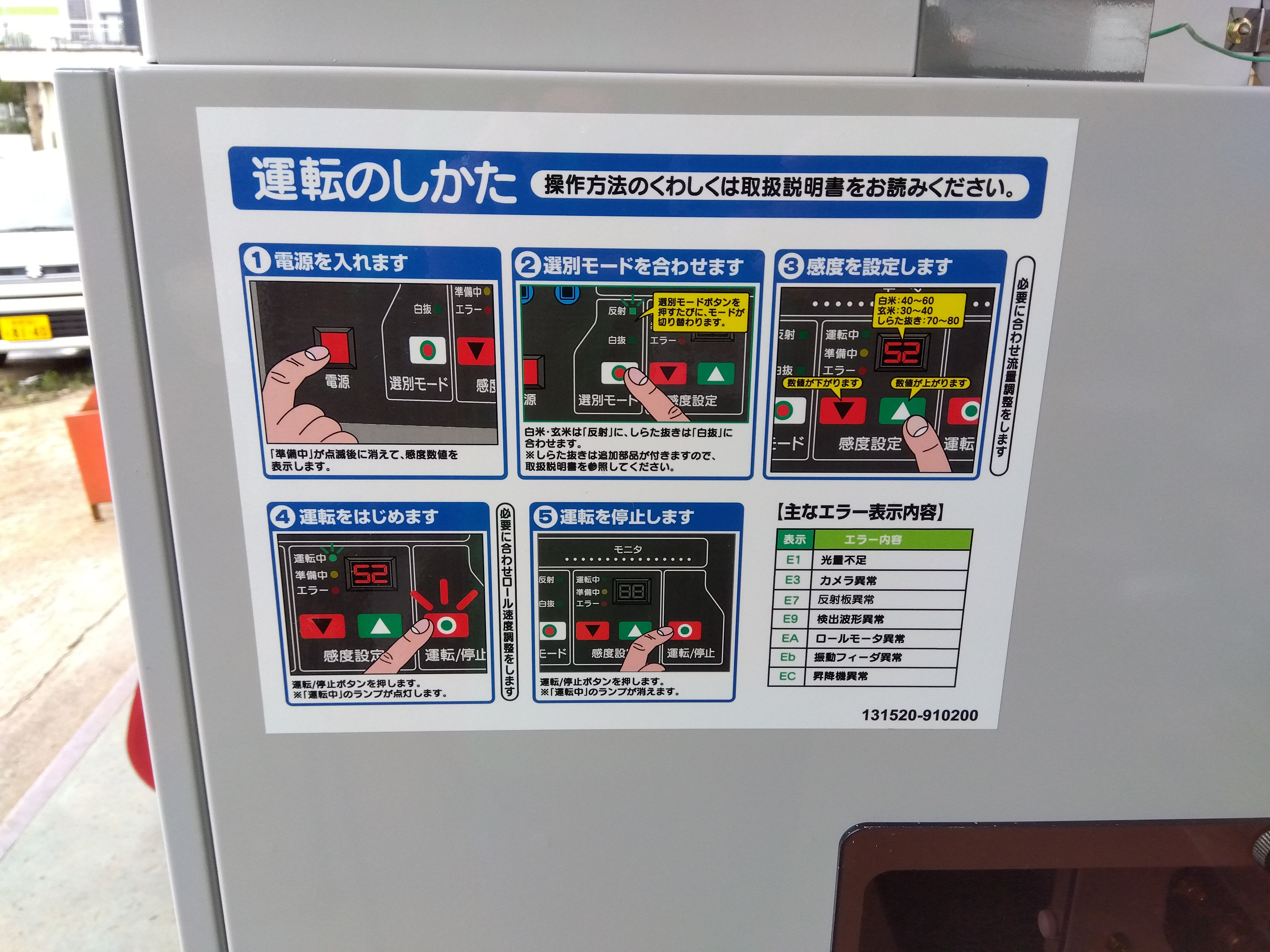 宮城）山本製作所 米用 色彩選別機 CLX-352DF 単相100V 単相100V 昇降機・組立説明書・カラーツイン蛍光灯(レッド)2本付属【配送】  - 農業