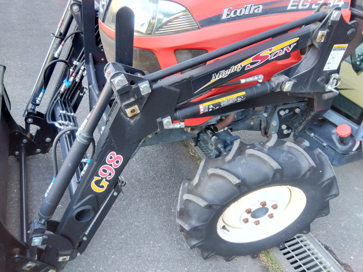 ヤンマー　中古　トラクター+ロータリー+フロントローダー EG334Y