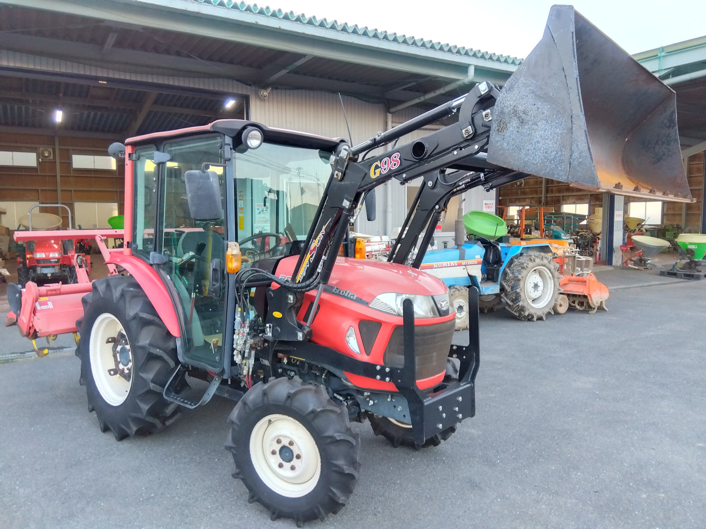 ヤンマー　中古　トラクター+ロータリー+フロントローダー EG334Y