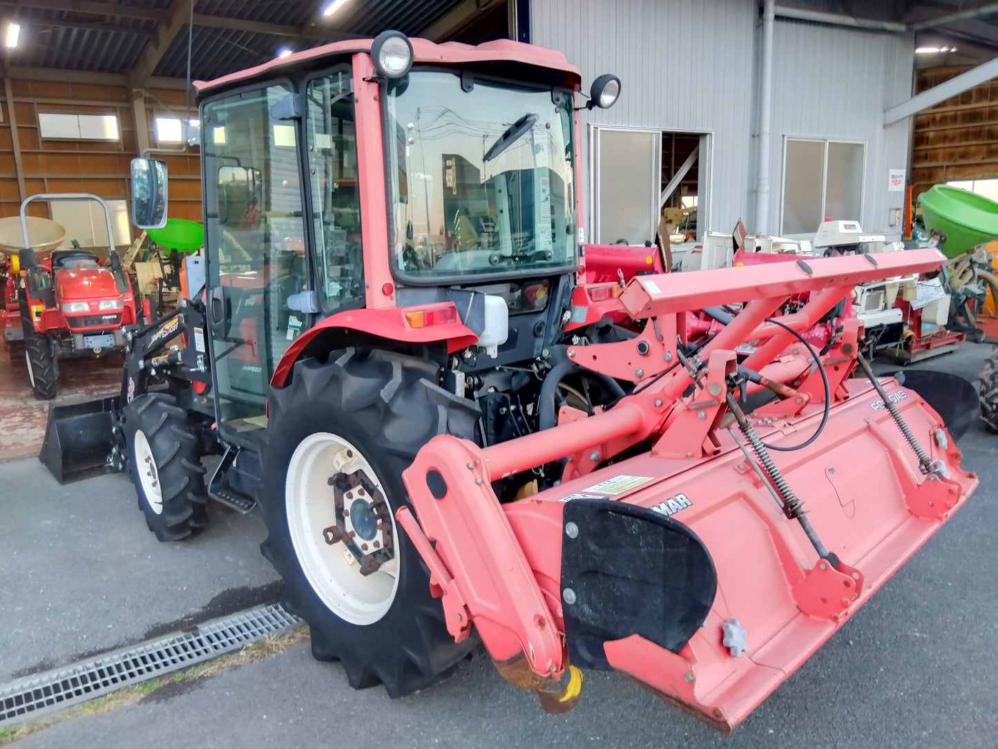 ヤンマー　中古　トラクター+ロータリー+フロントローダー EG334Y