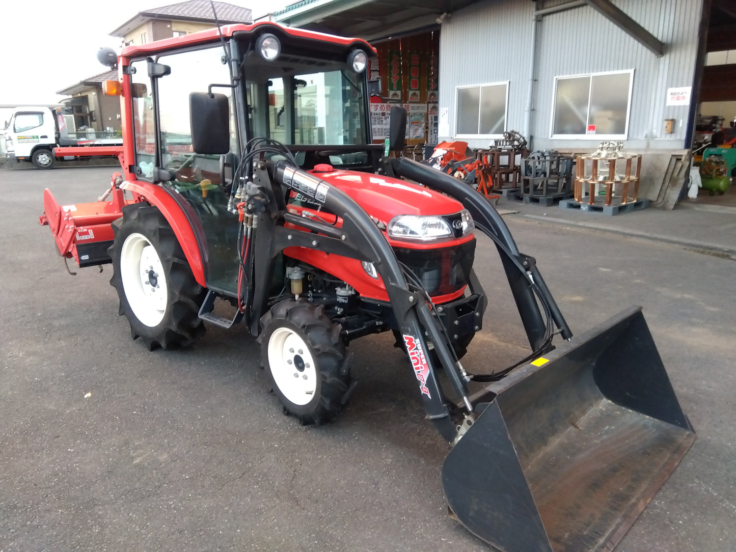 ヤンマー 中古 トラクター EG221+ロータリー +ミニローダー「宮城店2443P」