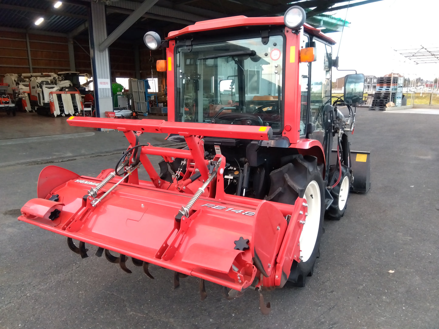 ヤンマー 中古 トラクター EG221+ロータリー +ミニローダー「宮城店2443P」