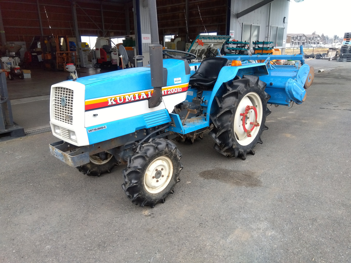 三菱 中古 トラクター+ロータリー MT2001D +P1431S  「宮城店2475」