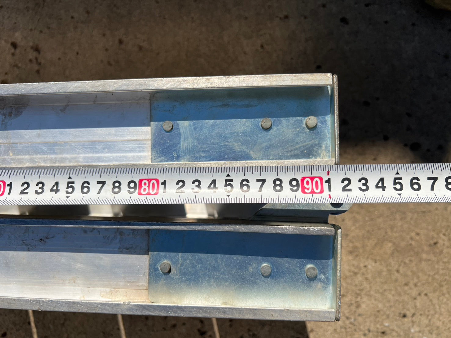 アルミブリッジ（折りたたみ）2枚セット　中古品 中古 アルミブリッジ【折りたたみ式】＊1800×300 200㎏『茨城店 5793
