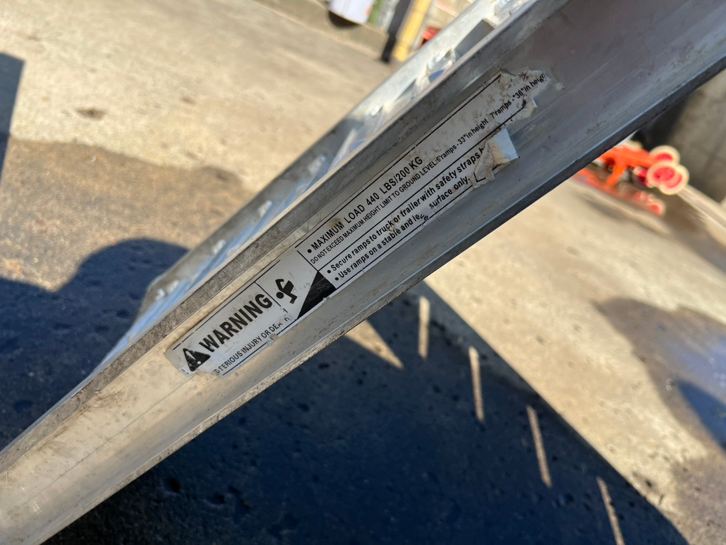 中古 アルミブリッジ【折りたたみ式】＊1800×300 200㎏『茨城店