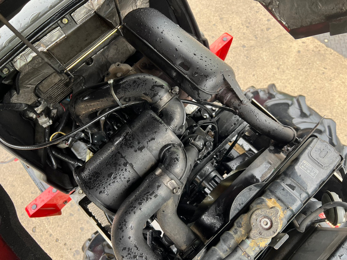 ヤンマー　中古　トラクタ＋ロータリ【左前輪オイル滲み】＊F-5＋RSA1203『茨城店　5858』