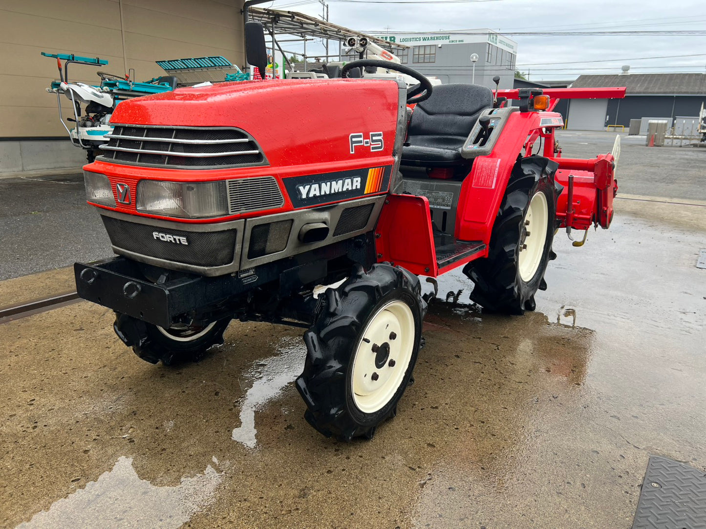 ヤンマー　中古　トラクタ＋ロータリ【左前輪オイル滲み】＊F-5＋RSA1203『茨城店　5858』