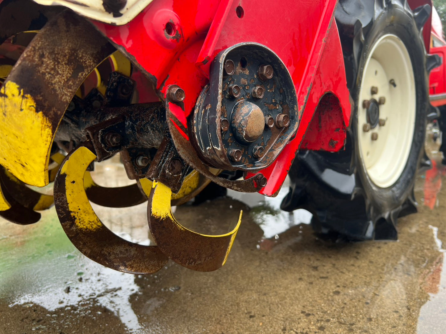 ヤンマー　中古　トラクタ＋ロータリ【左前輪オイル滲み】＊F-5＋RSA1203『茨城店　5858』