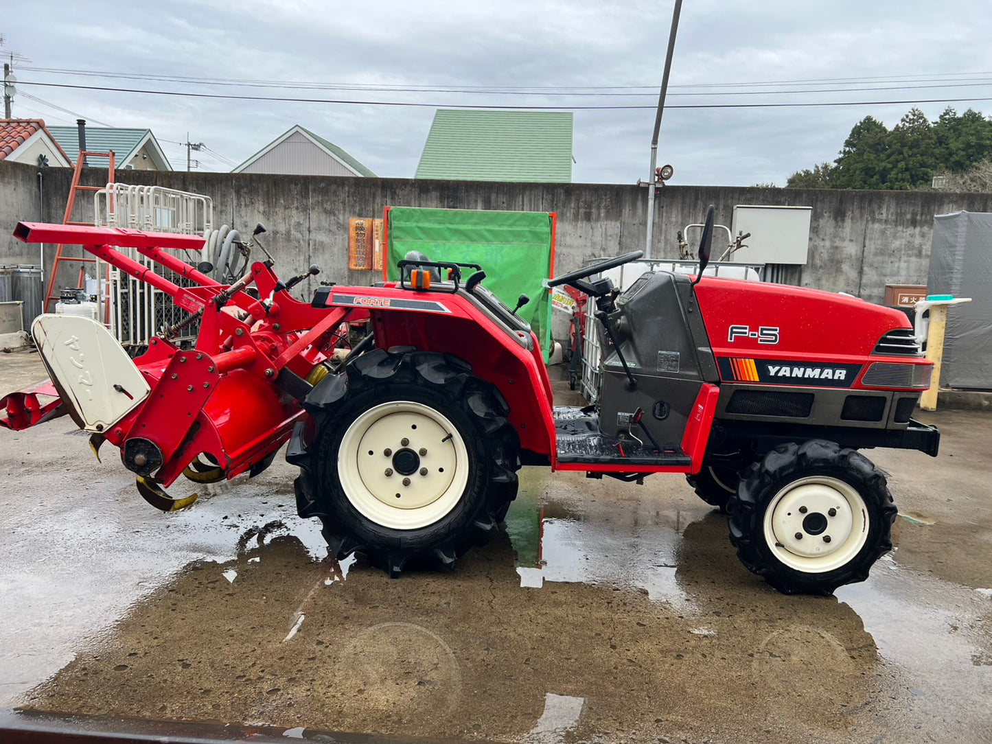 ヤンマー　中古　トラクタ＋ロータリ【左前輪オイル滲み】＊F-5＋RSA1203『茨城店　5858』