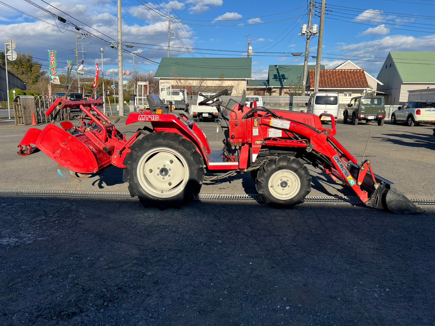 三菱　中古　トラクター＋ロータリ＋ローダ【16馬力】＊MT16＋P1103ｃ＋LAD-1416F1M『茨城店　6001』