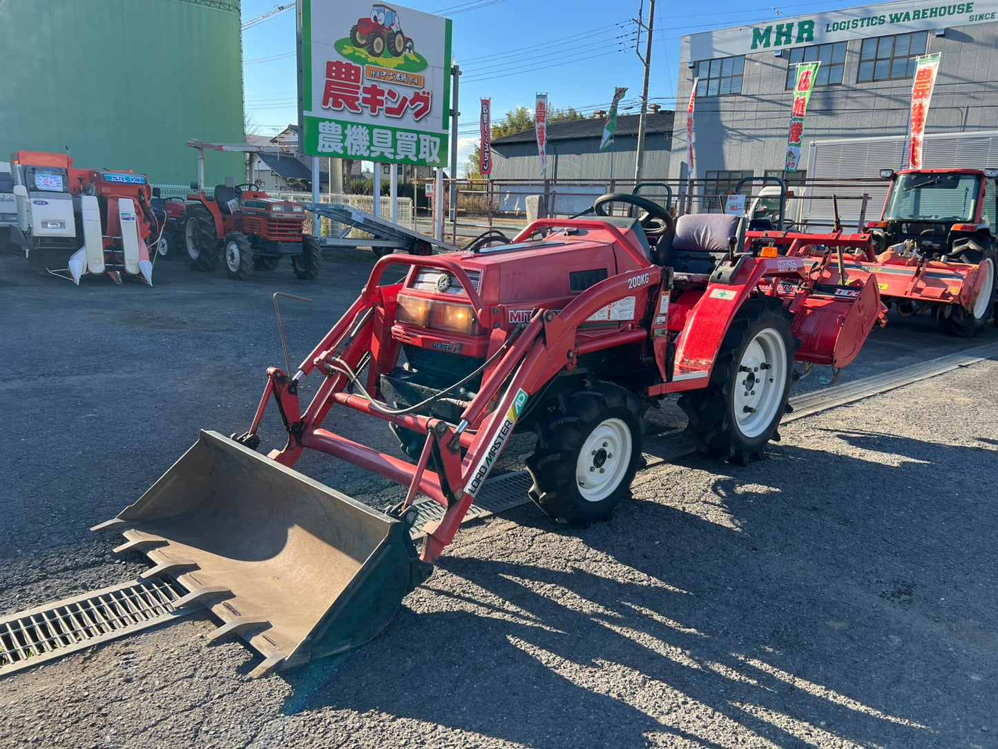 三菱　中古　トラクター＋ロータリ＋ローダ【16馬力】＊MT16＋P1103ｃ＋LAD-1416F1M『茨城店　6001』