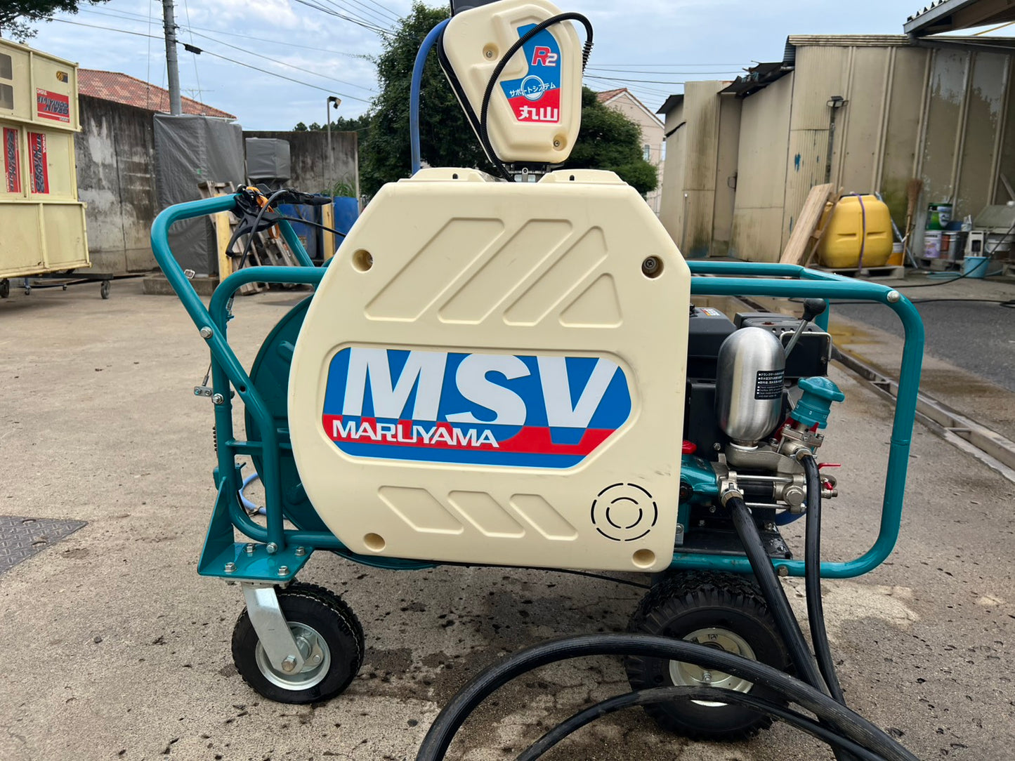 丸山　中古　自走式ラジコン動噴【２ch：エンジン停止、ホース巻き取り】＊MSV415R2SL(10)『茨城店　6448』