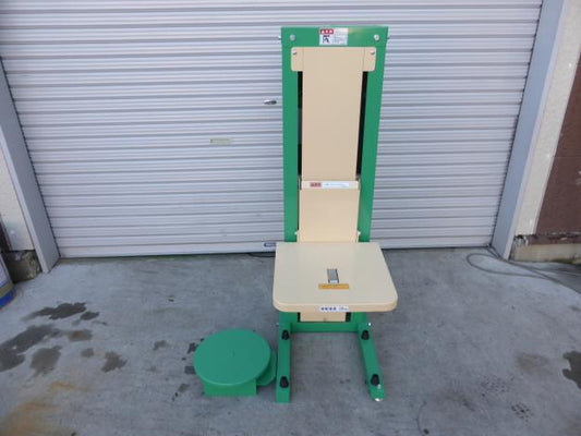 中古 米袋昇降機 リフター 三男 回転台付き