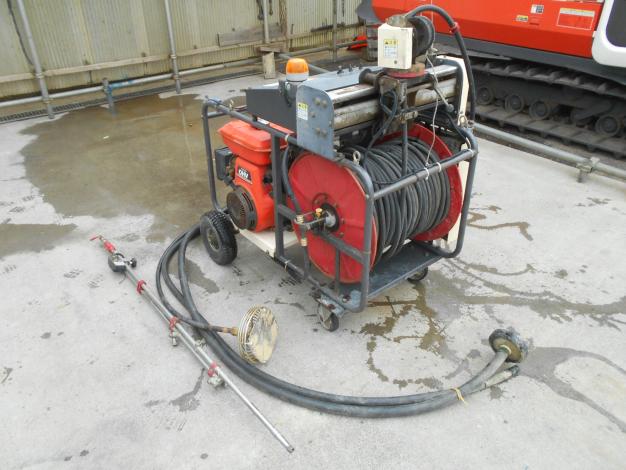 丸山　中古　ラジコン動噴　ホース130m　自動巻取