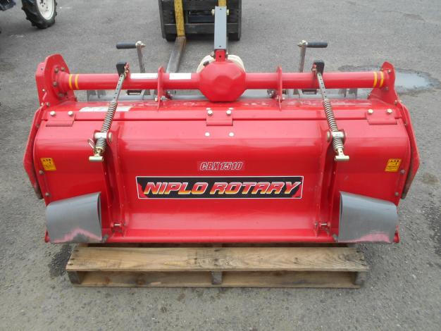 ニプロ　中古　ロータリー　1.5m　ヒッチ、PTOジョイント、トップリンク付き