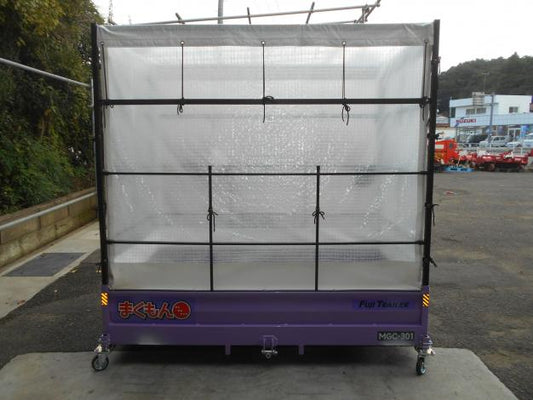 冨士トレーラー 中古 籾殻散布機 電動開閉 Sヒッチ モミ ガラ ぬか 撒き